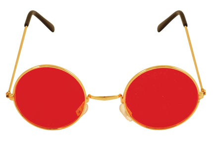 Rote Gläser für Erwachsene mit Goldrahmen – stilvolle Vollglas-Sonnenbrille TK Gruppe® Grosshandel 