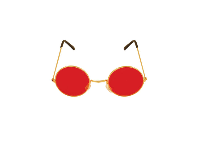 Rote Gläser für Erwachsene mit Goldrahmen – stilvolle Vollglas-Sonnenbrille TK Gruppe® Grosshandel 