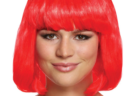 Rote Perücke Mittellang 120G - Hochwertige Karnevalsperücke, Party & Cosplay, Hitzebeständig TK Gruppe® Grosshandel 