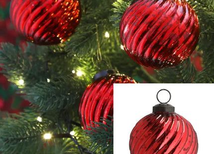 Rote Raute Christbaumkugel, Durchmesser 8 cm - Festlicher Baumschmuck TK Gruppe® Grosshandel 