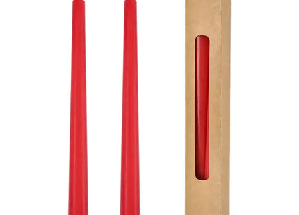Rote Stabkerzen, 25cm, 2er Set - Elegantes Akzentlicht für Tische TK Gruppe® Grosshandel 