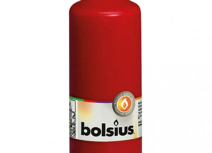 Rote Stumpenkerze, Dekorativ 150mm Hoch x 58mm Durchmesser TK Gruppe® Grosshandel 