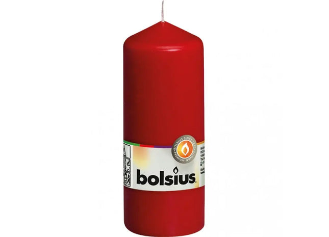 Rote Stumpenkerze, Dekorativ 150mm Hoch x 58mm Durchmesser TK Gruppe® Grosshandel 