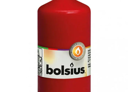 Rote Stumpenkerze, Elegante 120mm Höhe x 58mm Durchmesser, Stilvolle Deko TK Gruppe® Grosshandel 