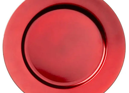 Roter Dekoteller, 33 cm Durchmesser – Eleganter Tischschmuck für jeden Anlass TK Gruppe® Grosshandel 