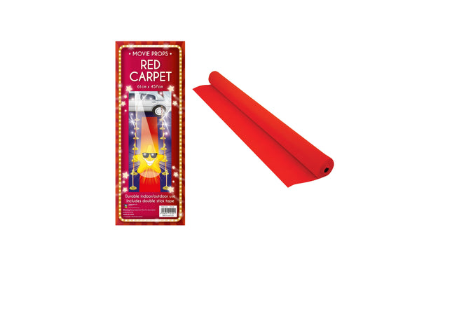 Roter Teppich 61cm x 457cm - Langlebig, Stilvoll, Großformat TK Gruppe® Grosshandel 