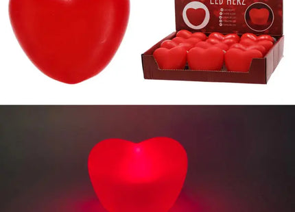 Rotes LED-Herz - Leuchtendes, dekoratives Herzlicht für romantische Atmosphäre und Events TK Gruppe® Grosshandel 