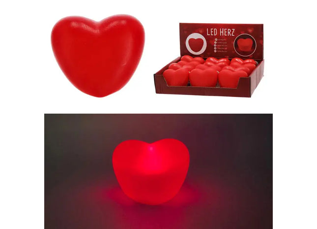 Rotes LED-Herz - Leuchtendes, dekoratives Herzlicht für romantische Atmosphäre und Events TK Gruppe® Grosshandel 