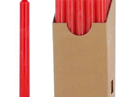 Rubinrote Stabkerzen, 22cm, 20er Pack im Display - Edle Beleuchtung TK Gruppe® Grosshandel 