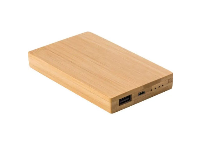 Ruby Öko-Freundliche Powerbank aus Bambus: Nachhaltige Energiequelle für Unterwegs TK Gruppe® Grosshandel 