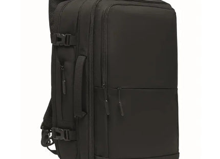 Rucksack 600D RPET SOPHIS - schwarz - nachhaltiger und vielseitiger Begleiter für Alltag und Reisen TK Gruppe® Grosshandel 