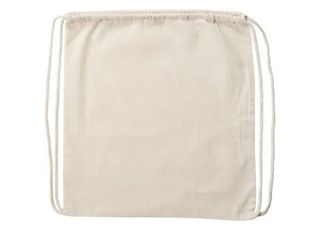 Schuh-/Rucksack (Turnbeutel) aus Baumwolle Dominique - khaki - stilvoller und vielseitiger Begleiter TK Gruppe® Grosshandel 