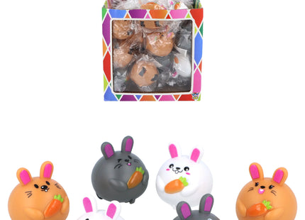 Rückzieh-Kaninchen mit Karotte, 4 cm, 3 verschiedene Farben TK Gruppe® Grosshandel 