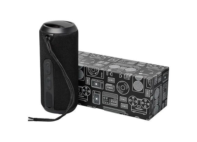 Rugged Wasserdichter Bluetooth-Lautsprecher aus Stoff - Schwarz - Robust & Leistungsstark TK Gruppe® Grosshandel 