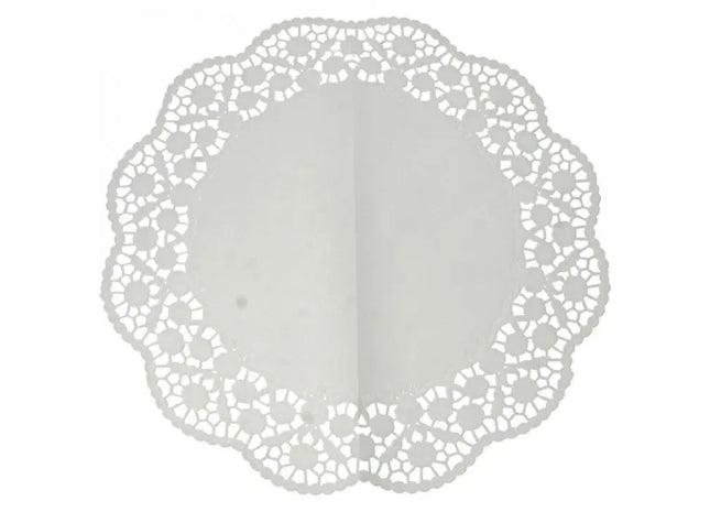 Runde Cake Lace Schablonen, 12 Stück, 36cm Durchmesser, Weiß - Deko Zubehör für Kuchen TK Gruppe® Grosshandel 