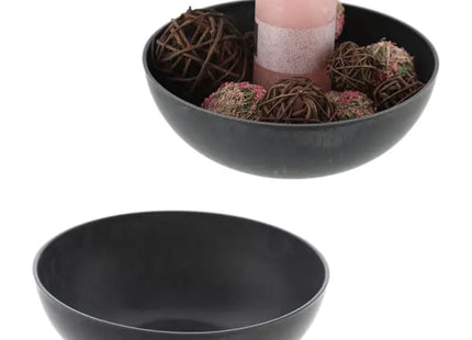 Runde Deko-Schale, mittelgroß, in Naturgrau, Durchmesser ca. 25cm TK Gruppe® Grosshandel 