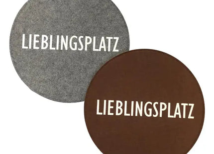 Runde Filz-Sitzauflage Lieblingsplatz, Hell, ca. 35cm Durchmesser | Komfortables Stuhlkissen TK Gruppe® Grosshandel 