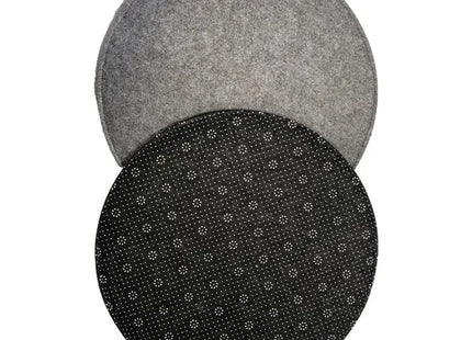 Runde Filz-Sitzauflage, Rutschfest, ca. 35cm Durchmesser, 2er-Set | Komfortable Stuhlkissen TK Gruppe® Grosshandel 