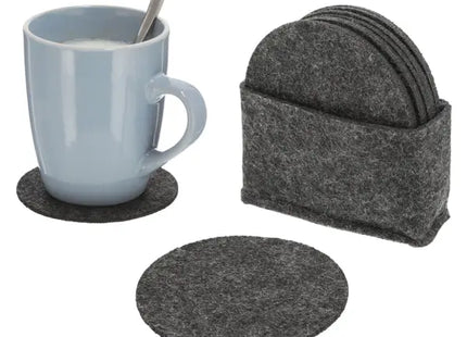 Runde Filz-Untersetzer, Durchmesser 10 cm, 8er-Set TK Gruppe® Grosshandel 