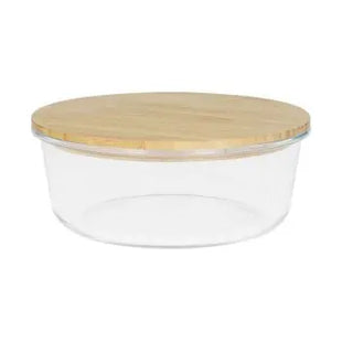 Runde Glasbox Balance, Transparent-Braun, 19x7.5 cm TK Gruppe® Grosshandel 