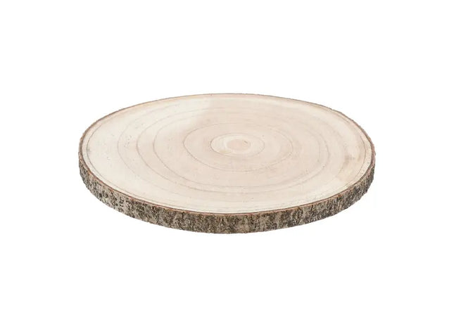 Runde Holzplatte, Naturbelassen, Rustikal, ca. 25 cm Durchmesser TK Gruppe® Grosshandel 