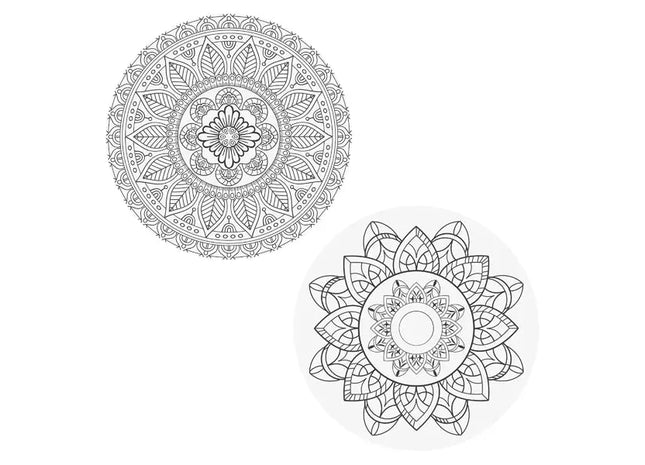 Runde Mandala-Platzmatten, 2er-Set, Durchmesser 38cm – Künstlerische Tischdeko TK Gruppe® Grosshandel 