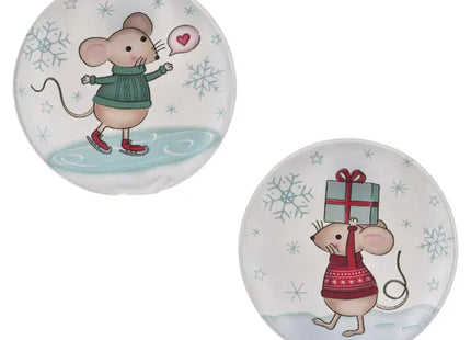 Runde Taschenheizkissen Wintermaus, 2er-Set, ca. 9cm Durchmesser, tragbar, wiederverwendbar TK Gruppe® Grosshandel 