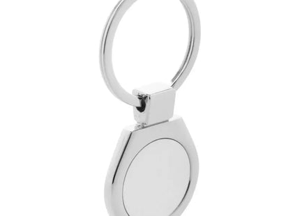 Runder Ball-Schlüsselanhänger, Schimmerndes Silber, Stilvoll & Praktisch TK Gruppe® Grosshandel 