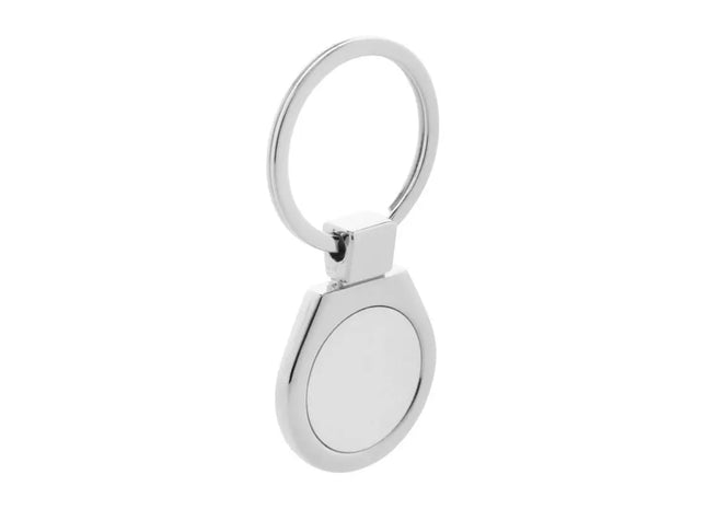 Runder Ball-Schlüsselanhänger, Schimmerndes Silber, Stilvoll & Praktisch TK Gruppe® Grosshandel 
