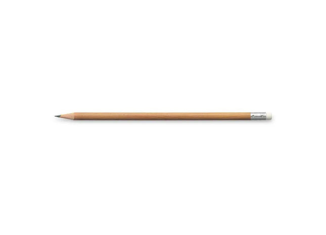 Runder Bleistift mit Radiertip in Natur - Praktisch für Schreiben & Korrigieren TK Gruppe® Grosshandel 