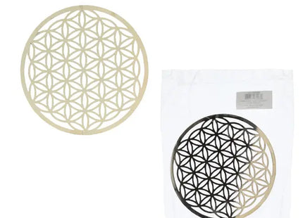 Runder Hänger Lebensblume, Spirituelles Dekor, ca. 12 cm Durchmesser TK Gruppe® Grosshandel 