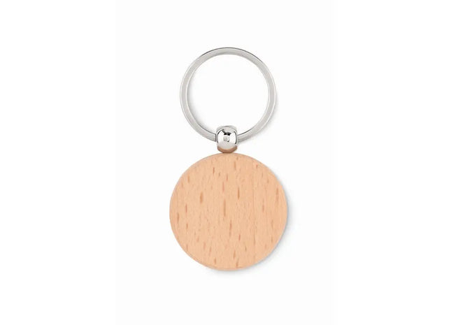 Runder Holz-Schlüsselring TOTY WOOD - Natürliche Holzoptik, 100 Zeichen TK Gruppe® Grosshandel 