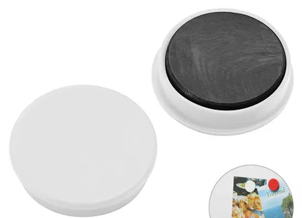 Runder Magnet in Weiß - Stark & Dekorativ, Vielseitig Einsetzbar TK Gruppe® Grosshandel 