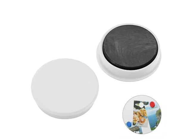 Runder Magnet in Weiß - Stark & Dekorativ, Vielseitig Einsetzbar TK Gruppe® Grosshandel 