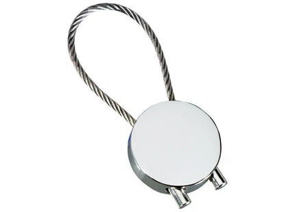 Runder Mattsilberner RE98-CABLE Schlüsselanhänger - Stilvoll & Modern, 100 Zeichen TK Gruppe® Grosshandel 
