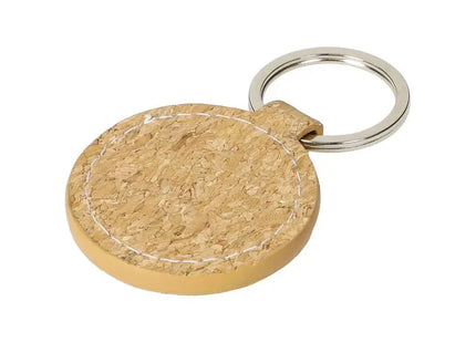 Runder Schlüsselanhänger aus Kork in Braun - Elegant & Nachhaltig TK Gruppe® Grosshandel 