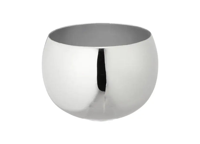 Runder Übertopf in Silber, Kleinformat 13x10 cm - Eleganter Blumentopf TK Gruppe® Grosshandel 