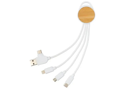Rundes Ontario 6-in-1 Kabel aus RCS recyceltem Kunststoff - Weiß TK Gruppe® Grosshandel 