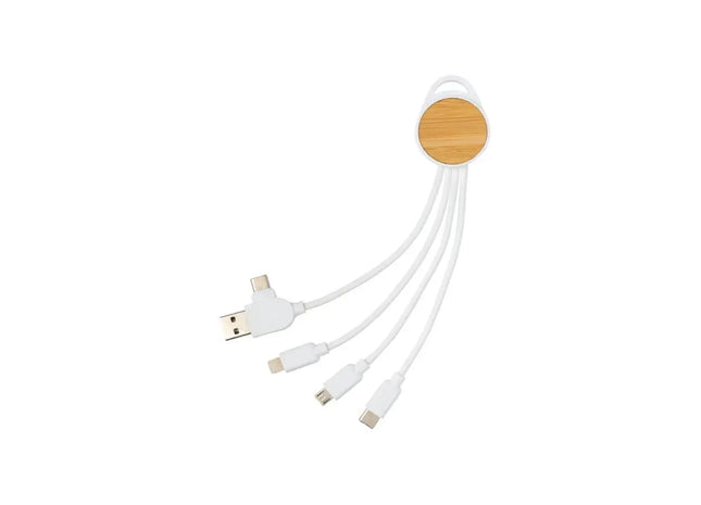Rundes Ontario 6-in-1 Kabel aus RCS recyceltem Kunststoff - Weiß TK Gruppe® Grosshandel 