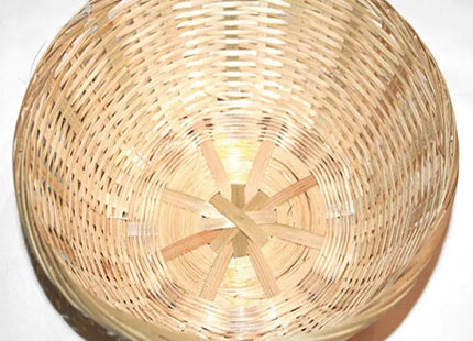 Rundes Raffiakorbchen, Natürliche Farbe, Öko-Freundlich, 22.6x4cm - Vielseitiger Organizer TK Gruppe® Grosshandel 