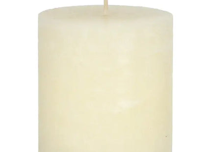 Rustikale Stumpenkerze, cremefarben, Größe S, ca. 7x8cm - Stimmungsvolle Kerzen für Ihr Zuhause TK Gruppe® Grosshandel 
