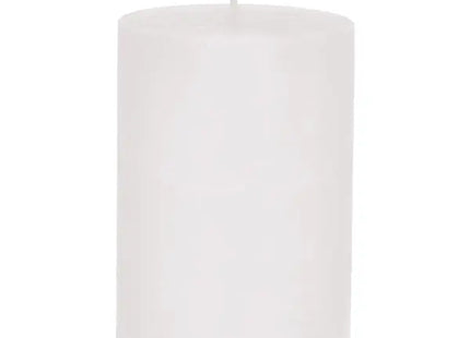 Rustikale weiße Stumpenkerze, mittlere Größe, ca. 7x10cm - Elegante Kerze für gemütliche Dekoration TK Gruppe® Grosshandel 