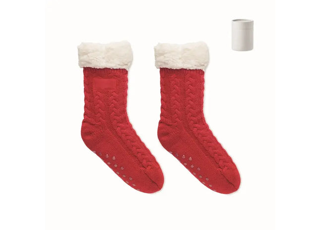 Rutschfeste CANICHIE Socken, Größe M, in leuchtendem Rot – Komfort & Sicherheit TK Gruppe® Grosshandel 