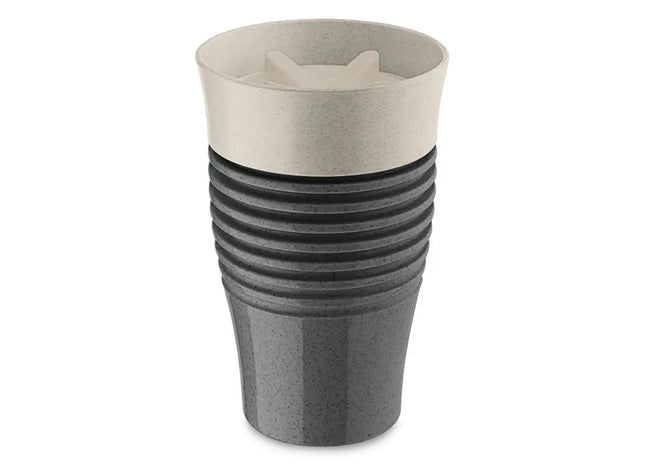SAFE TO GO Thermobecher 400 ml – in Nature Ash Grey & Desert Sand, sicher und stilvoll TK Gruppe® Grosshandel 