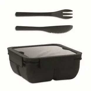 SATURDAY Lunchbox PP 600 ml - Schwarz, Praktische Aufbewahrung für Mahlzeiten unterwegs TK Gruppe® Grosshandel 