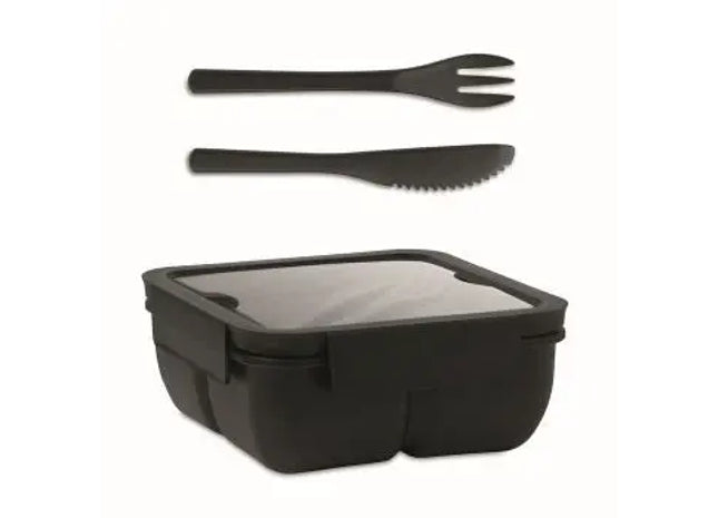 SATURDAY Lunchbox PP 600 ml - Schwarz, Praktische Aufbewahrung für Mahlzeiten unterwegs TK Gruppe® Grosshandel 