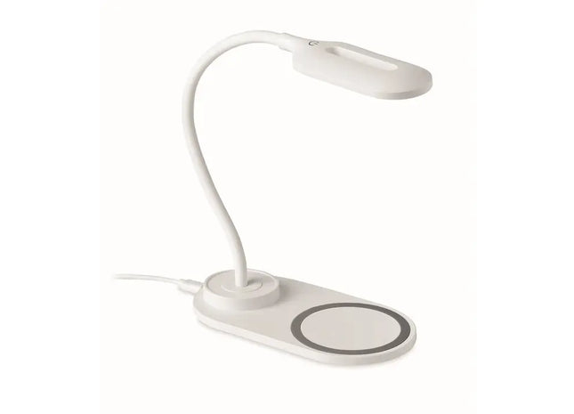 SATURN 10W Tischlampe mit integriertem Ladegerät - Elegant Weiß TK Gruppe® Grosshandel 