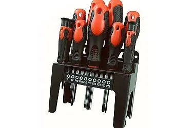 SCHRAUBENDREHERSATZ ;Premium Schraubendrehersatz: Vielseitiges Toolkit mit Phillips, Schlitz, Torx und Inbus - 25-teiliges Schraubenzieher-Set für Profis und Heimwerker TK Gruppe® Grosshandel 