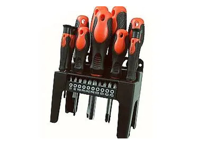 SCHRAUBENDREHERSATZ ;Premium Schraubendrehersatz: Vielseitiges Toolkit mit Phillips, Schlitz, Torx und Inbus - 25-teiliges Schraubenzieher-Set für Profis und Heimwerker TK Gruppe® Grosshandel 