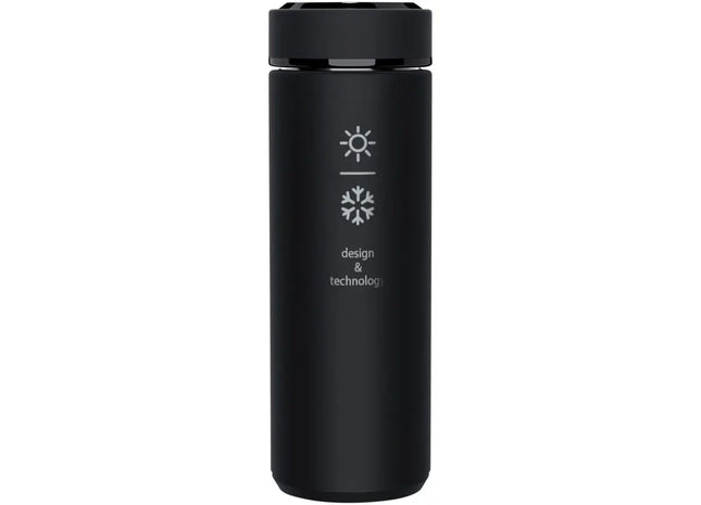 SCX.design D10 Smart Isolierflasche – Innovative schwarze Thermoflasche TK Gruppe® Grosshandel 